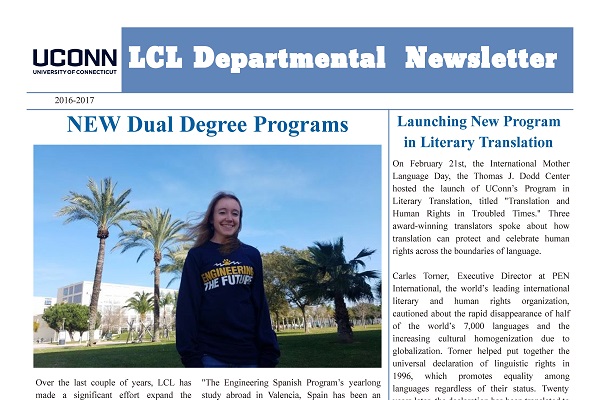 2016-2017 LCL Department Newsletter