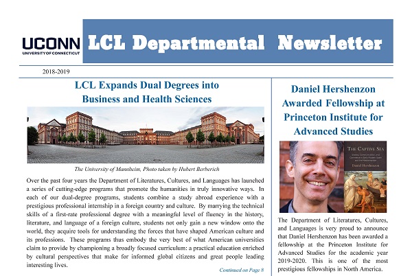 2018-2019 LCL Department Newsletter